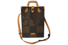 画像をギャラリービューアに読み込む, LOUIS VUITTON ルイヴィトン トートバッグ ジャイアント NIGO ダミエ モノグラムキャンバス ブラウン N40355 美品 中古 64937