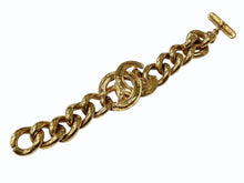 Load image into Gallery viewer, 極美品 CHANEL シャネル VINTAGE ヴィンテージ ココマーク ブレスレット 重量約78.1g 全長約19.5cm 94P刻印 ゴールド メタル GP 中古 64958