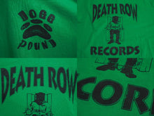 画像をギャラリービューアに読み込む, DEATHROW RECORDS デスロウ レコード ドッグパウンド 半袖Ｔシャツ トップス クールネック グリーン ブラック 美品 中古 64981