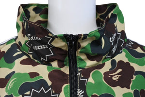 極美品 A BATHING APE アベイシングエイプ SAINT MICHAEL セントマイケル アウター ブルゾン SM-YS8-0000-C29 サイズXL グリーン 中古 64987