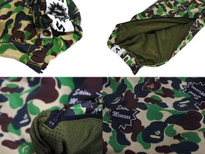 極美品 SAINT MICHAEL BAPE セントマイケル アベイシングエイプ トラックパンツ SM-YS8-0000-C30 サイズM グリーン 美品 中古 64988