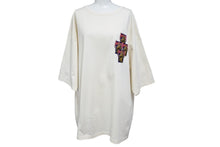 画像をギャラリービューアに読み込む, MAYO メイヨー ドラゴン刺繍 半袖Ｔシャツ カットソー トップス クールネック ホワイト パープル ピンク サイズXL 美品 中古 64994