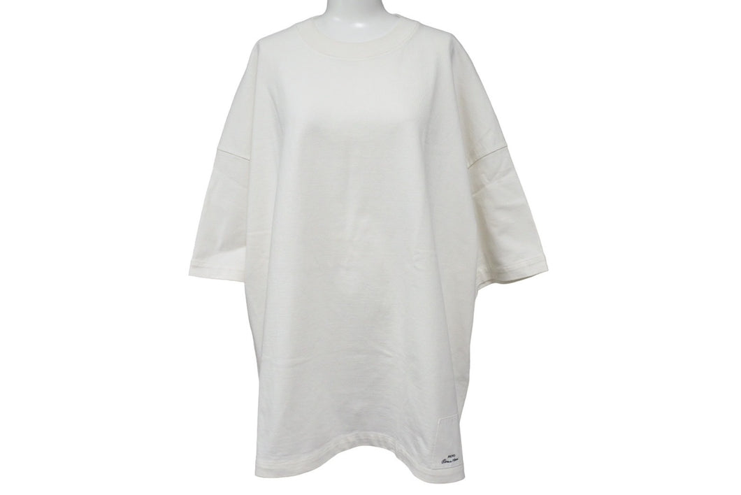 JIL SANDER ジルサンダー 半袖Ｔシャツ 厚手 トップス ワッペン クールネック KKJMIW0510 ホワイト コットン XL 美品 中古 64996