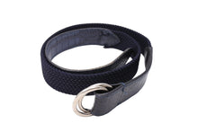 画像をギャラリービューアに読み込む, ANDERSON'S アンダーソンズ ベルト Wリング メッシュベルト ネイビー シルバー 金具 全長96cm 良品 中古 64997