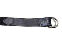 画像をギャラリービューアに読み込む, ANDERSON'S アンダーソンズ ベルト Wリング メッシュベルト ネイビー シルバー 金具 全長96cm 良品 中古 64997