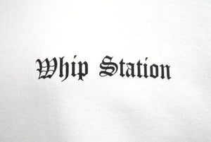 極美品 WHIP STATION ウィップステーション 長袖Tシャツ トップス ピンストライピング ロングスリーブ ホワイト サイズ2XL 中古 64998