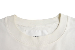 美品 JIL SANDER ジルサンダー 長袖Ｔシャツ 厚手 トップス ワッペン クールネック KKJMIW0512 ホワイト コットン XL 中古 65000