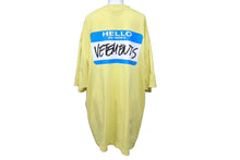 画像をギャラリービューアに読み込む, VETEMENTS ヴェトモン ダメージTシャツ 半袖Tシャツ UE63TR640Y HELLO my Name is VETEMENTS イエロー サイズM 美品 中古 65001