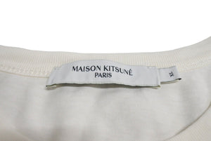 極美品 MAISON KITSUNE メゾンキツネ ダブルフォックスヘッドパッチ クラシック 半袖Ｔシャツ BU00103KJ0008 サイズXL 中古 65006