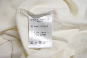 極美品 MAISON KITSUNE メゾンキツネ ダブルフォックスヘッドパッチ クラシック 半袖Ｔシャツ BU00103KJ0008 サイズXL 中古 65006