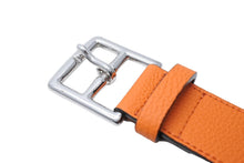 Load image into Gallery viewer, ITTI イッチ ベルト HERRIE HOLELESS BELT/ DIPLO FJORD B'2nd ビーセカンド 785-1971002 レザー 全長113cm オレンジ 美品 中古 65007