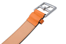 Load image into Gallery viewer, ITTI イッチ ベルト HERRIE HOLELESS BELT/ DIPLO FJORD B'2nd ビーセカンド 785-1971002 レザー 全長113cm オレンジ 美品 中古 65007
