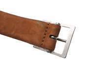 Load image into Gallery viewer, SIMONNTO GODARD シモノ ゴダール ベルト ヌバックベルト ブラウン シルバー金具 全長98cm 美品 中古 65008