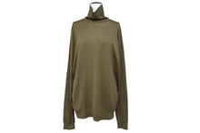 画像をギャラリービューアに読み込む, JOHN SMEDLEY ジョンスメドレー ニット セーター 長袖 タートルネック トップス CA45550 サイズL カーキ 美品 中古 65011