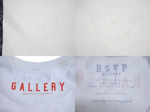RSVP GALLERY アールエスブイピーギャラリー SHELL シェル 半袖Tシャツ クールネック ベージュ イエロー サイズXL 美品 中古 65021