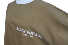 Load image into Gallery viewer, BLACK VINTAGE ブラック ヴィンテージ 半袖Tシャツ トップス カットソー クールネック ブラウン ホワイト サイズXXL 美品 中古 65023