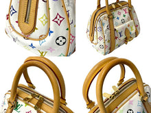 Load image into Gallery viewer, LouisVuitton ルイヴィトン プリシラ ハンドバッグ モノグラム M40096 ホワイト ブロン マルチカラー PVC 美品 中古 65034