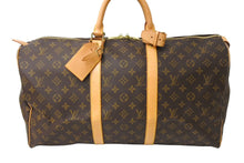 画像をギャラリービューアに読み込む, LOUIS VUITTON ルイヴィトン キーポル50 ボストンバッグ モノグラム M41426 ブラウン ゴールド金具 美品 中古 65040