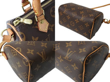 画像をギャラリービューアに読み込む, LOUIS VUITTON ルイヴィトン ナノスピーディ ハンドバッグ 2WAY M61252 モノグラムキャンバス ヌメ革 美品 中古 65041