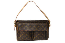 Load image into Gallery viewer, LOUISVUITTON ルイヴィトン ショルダーバッグ ヴィバシテGM M51163 ブラウン PVC レザー ゴールド金具 美品 中古 65050
