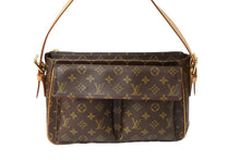Load image into Gallery viewer, LOUISVUITTON ルイヴィトン ショルダーバッグ ヴィバシテGM M51163 ブラウン PVC レザー ゴールド金具 美品 中古 65050