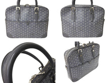 画像をギャラリービューアに読み込む, Goyard ゴヤール アンバサードPM ブリーフケース ビジネスバッグ ヘリンボーン グレー シルバー金具 良品 中古 65051