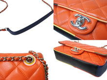 Load image into Gallery viewer, [USED/中古]CHANEL シャネル ショルダーバッグ オレンジ マルチカラー レザー シルバー金具 Aランク 中古 65054