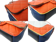Load image into Gallery viewer, [USED/中古]CHANEL シャネル ショルダーバッグ オレンジ マルチカラー レザー シルバー金具 Aランク 中古 65054