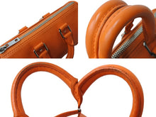 画像をギャラリービューアに読み込む, LOUIS VUITTON ルイヴィトン LVアエログラム キーポルXS ハンドバッグ M81004 オレンジ シルバー金具 良品 中古 65055