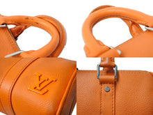 画像をギャラリービューアに読み込む, LOUIS VUITTON ルイヴィトン LVアエログラム キーポルXS ハンドバッグ M81004 オレンジ シルバー金具 良品 中古 65055