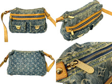 画像をギャラリービューアに読み込む, LOUIS VUITTON ルイ ヴィトン モノグラムデニム バギーPM ショルダーバッグ M95049 ブルー ブラウン 美品 中古 65056