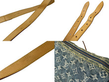 画像をギャラリービューアに読み込む, LOUIS VUITTON ルイ ヴィトン モノグラムデニム バギーPM ショルダーバッグ M95049 ブルー ブラウン 美品 中古 65056