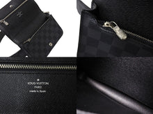 画像をギャラリービューアに読み込む, 極美品 LOUIS VUITTON ルイヴィトン ポーチ ダミエグラフィット サンチュール ポシェットオム ベルトポーチ イニシャル付き M6837 中古 65063