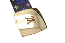 画像をギャラリービューアに読み込む, LouisVuitton ルイヴィトン サンチュールLVカット ベルト M6890 モノグラム ブラック マルチカラー サイズ75/30 美品 中古 65066