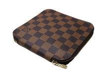 画像をギャラリービューアに読み込む, LOUIS VUITTON ルイヴィトン オーガナイザー オラフ 二つ折り財布 N61723 ダミエ エベヌ ラウンドジップ PVC レザー 美品 中古 65071