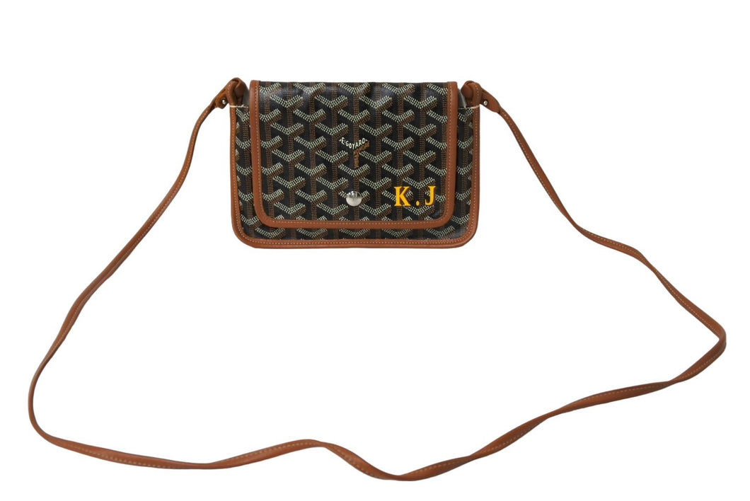 GOYARD ゴヤール プリュメ ポーチウォレット ショルダーバッグ PLUMETPMLTY01CL03P ブラック ブラウン シルバー金具 良品  中古 65075 – Casanova Vintage