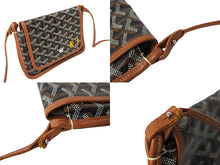 Load image into Gallery viewer, GOYARD ゴヤール プリュメ ポーチウォレット ショルダーバッグ PLUMETPMLTY01CL03P ブラック ブラウン シルバー金具 良品 中古 65075