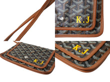 画像をギャラリービューアに読み込む, GOYARD ゴヤール プリュメ ポーチウォレット ショルダーバッグ PLUMETPMLTY01CL03P ブラック ブラウン シルバー金具 良品 中古 65075