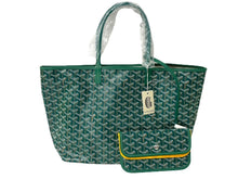 Load image into Gallery viewer, 新品未使用 GOYARD ゴヤール サンルイPM トートバッグ STLOUIPMLTY09CL09P PVCコーティングキャンバス グリーン 中古 65081