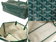 Load image into Gallery viewer, 新品未使用 GOYARD ゴヤール サンルイPM トートバッグ STLOUIPMLTY09CL09P PVCコーティングキャンバス グリーン 中古 65081