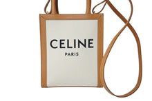 画像をギャラリービューアに読み込む, 新品未使用品 CELINE セリーヌ 2WAYショルダーバッグ 193302BNZ.02NT ミニバーティカルカバ コットンキャンバス レザー ベージュ 中古 65083