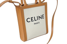 画像をギャラリービューアに読み込む, 新品未使用品 CELINE セリーヌ 2WAYショルダーバッグ 193302BNZ.02NT ミニバーティカルカバ コットンキャンバス レザー ベージュ 中古 65083