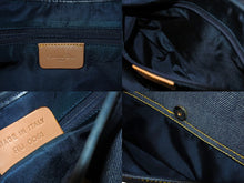 Load image into Gallery viewer, Christian Dior クリスチャンディオール ワンショルダーバッグ ダブルサドル デニム ブラウン ネイビー ゴールド金具 美品 中古 65087