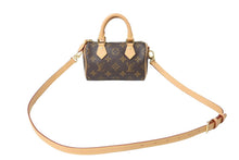 Load image into Gallery viewer, 極美品 LouisVuitton ルイヴィトン ナノスピーディ 2WAYショルダーバッグ M81085 モノグラムキャンバス ブラウン 中古 65090