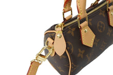 Load image into Gallery viewer, 極美品 LouisVuitton ルイヴィトン ナノスピーディ 2WAYショルダーバッグ M81085 モノグラムキャンバス ブラウン 中古 65090