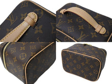 Load image into Gallery viewer, 極美品 LouisVuitton ルイヴィトン ニース ミニ バニティバッグ ハンドバッグ M44495 ICタグ モノグラムキャンバス 中古 65091