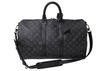 画像をギャラリービューアに読み込む, 極美品 LouisVuitton ルイヴィトン キーポルバンドリエール45 M40569 MB2129 モノグラムエクリプスキャンバス レザー 中古 65095