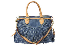 Load image into Gallery viewer, LOUIS VUITTON ルイヴィトン ネオカヴィMM ハンドバッグ M95349 2WAY モノグラム デニム ゴールド金具 美品 中古 65096