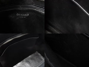 極美品 CHANEL シャネル 1804 復刻トートバッグ ハンドバッグ 7番台 グレインドカーフスキン ブラック シルバー金具 中古 65101