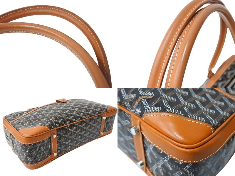 GOYARD ゴヤール サンマルタン ミニボストンバッグ ショルダーバッグ PVC レザー ブラウン ブラック シルバー金具 美品 中古 65104  – Casanova Vintage